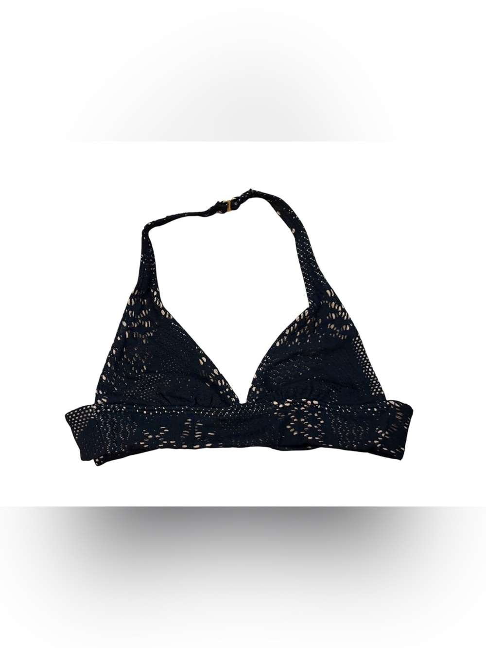 VTG Y2K Victorias Secret crochet halter top black bikini top XS NEW NWT RARE